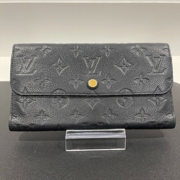 Louis Vuitton Monogram Empreinte Portefeuille Sarah Wallet Black (JB1120) - Picture 1 of 14